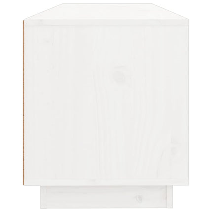 Tv-bänk vit 100x34x40 cm massiv furu