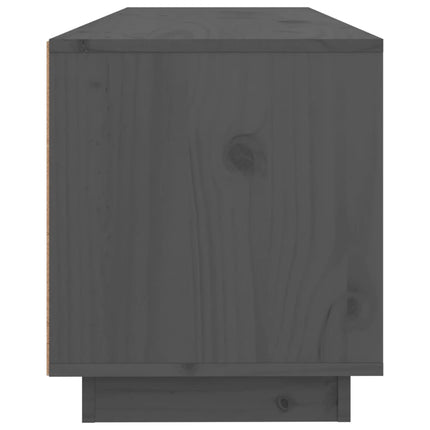 Tv-bänk grå 100x34x40 cm massiv furu
