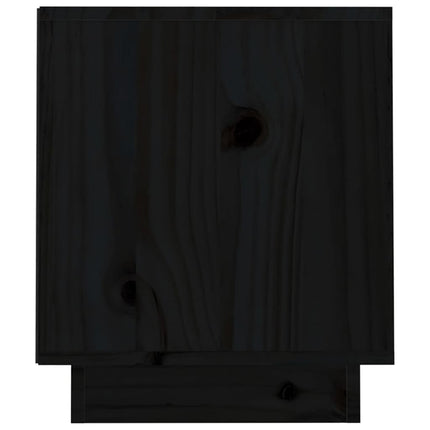 Tv-bänk svart 70x34x40 cm massiv furu