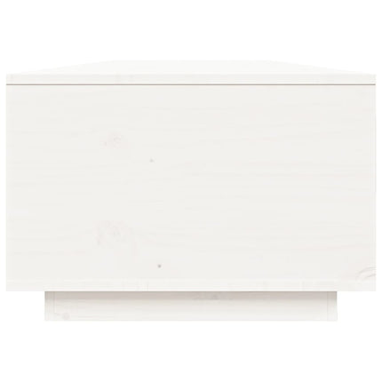 Soffbord vit 80x50x35,5 cm massiv furu