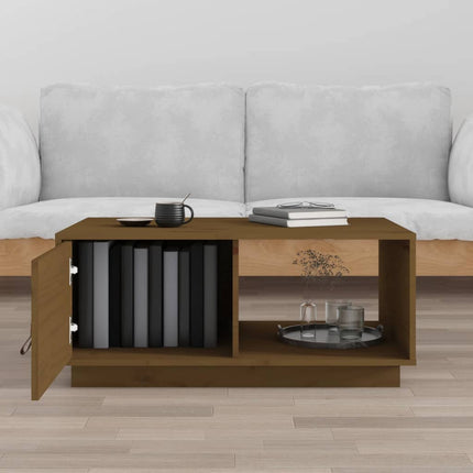 Soffbord honungsbrun 80x50x35,5 cm massiv furu