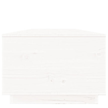 Soffbord vit 100x50x35 cm massiv furu