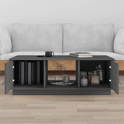 Soffbord grå 100x50x35 cm massiv furu