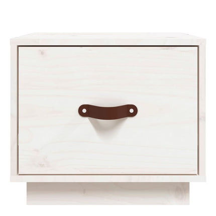 Sängbord vit 40x34x35 cm massiv furu