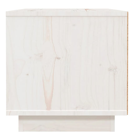 Sängbord vit 40x34x35 cm massiv furu