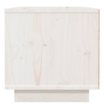 Sängbord 2 st vit 40x34x35 cm massivt furuträ
