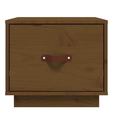 Sängbord 2 st honungsbrun 40x34x35 cm massiv furu