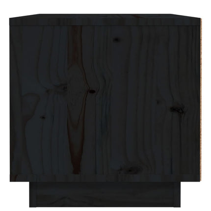 Sängbord svart 40x34x35cm massiv furu