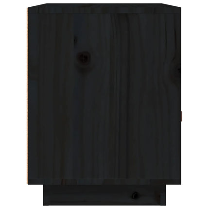 Sängbord svart 40x34x45 cm massiv furu