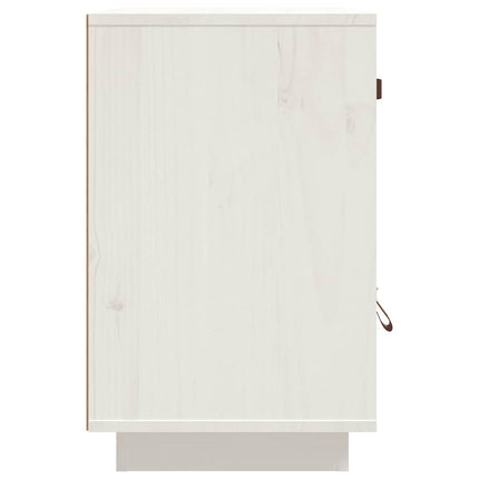 Sängbord 2 st vit 40x34x55 cm massiv furu