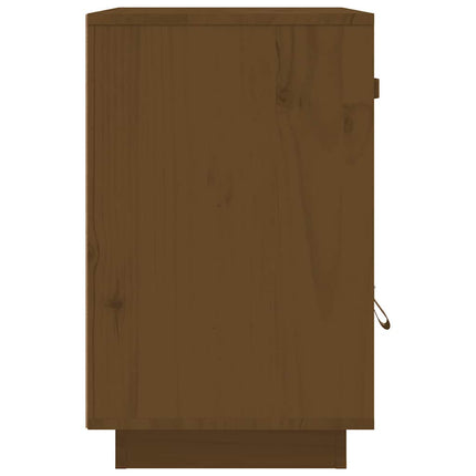 Sängbord 2 st honungsbrun 40x34x55 cm massiv furu