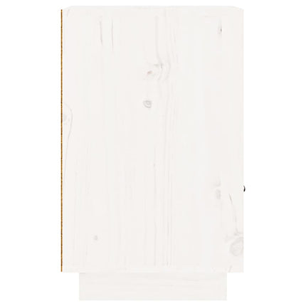 Sängbord 2 st vit 40x34x55 cm massiv furu