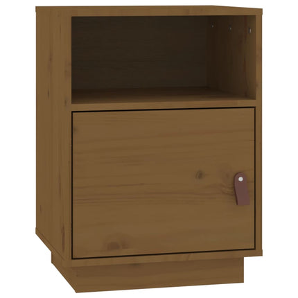 Sängbord 2 st honungsbrun 40x34x55 cm massiv furu