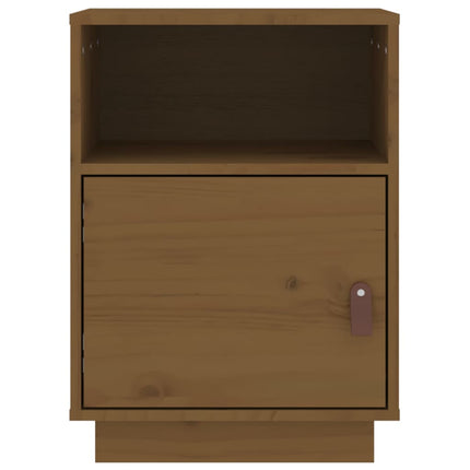 Sängbord 2 st honungsbrun 40x34x55 cm massiv furu