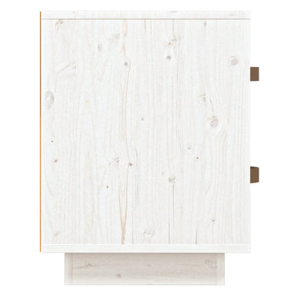 Sängbord vit 40x34x45 cm massivt furu