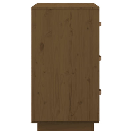 Sängbord 2 st honungsbrun 40x40x75 cm massiv furu