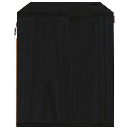 Väggskåp svart 60x30x35 cm massiv furu