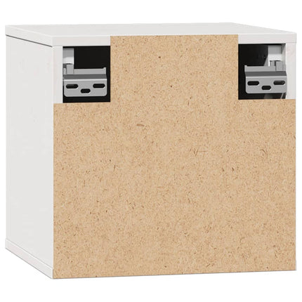 Väggskåp 2 st vit 31,5x30x30 cm massiv furu