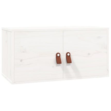 Väggskåp 2 st vit 60x30x30 cm massiv furu