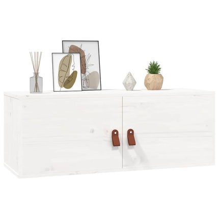 Väggskåp vit 80x30x30 cm massiv furu