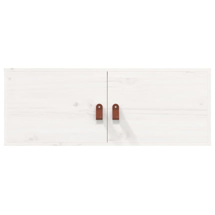 Väggskåp 2 st vit 80x30x30 cm massiv furu