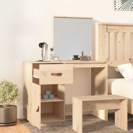 Sminkbord 95x50x134 cm massiv furu
