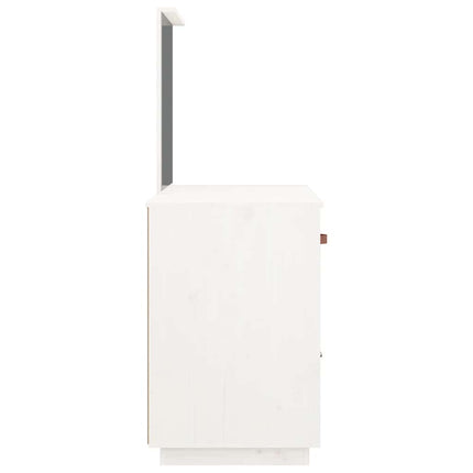 Sminkbord Vit 95x50x134 cm massiv furu