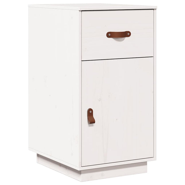 Skrivbordsskåp vit 40x50x75 cm massiv furu