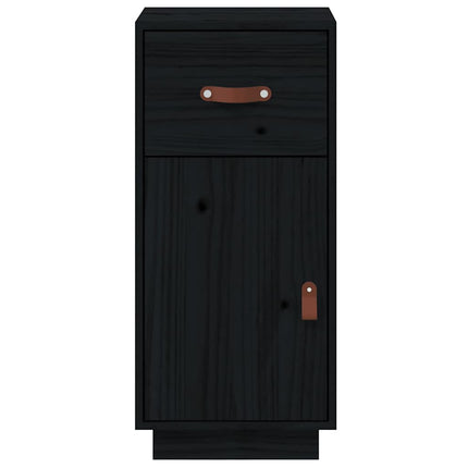 Skåp svart 34x40x75 cm massiv furu