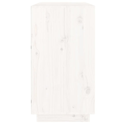 Skåp vit 100x40x75 cm massiv furu