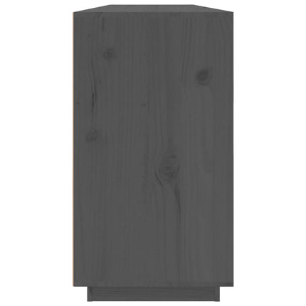 Byrå grå 100x40x75 cm massiv furu