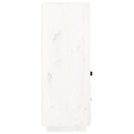 Vitrinskåp vit 34x40x108,5 cm massiv furu
