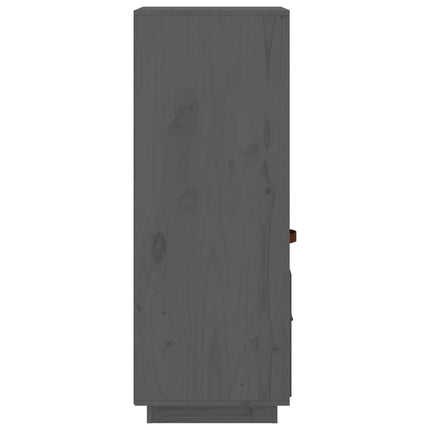Högskåp grå 34x40x108,5 cm massiv furu
