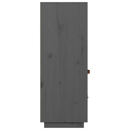 Skåp grå 67x40x108,5 cm massiv furu