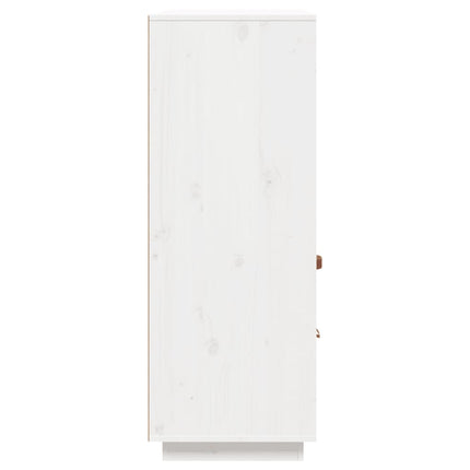 Vitrinskåp vit 100x40x108,5 cm massiv furu