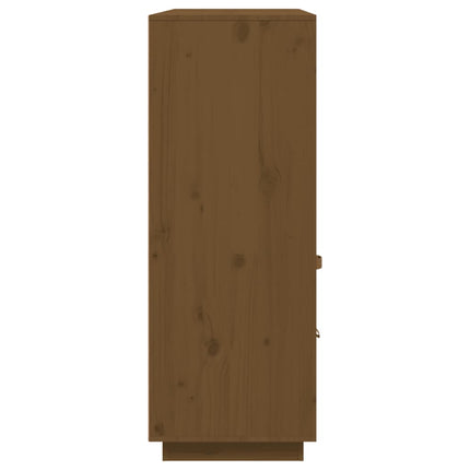 Vitrinskåp honungsbrun 100x40x108,5 cm massiv furu