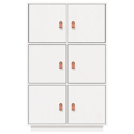 Vitrinskåp vit 34x40x108,5 cm massiv furu