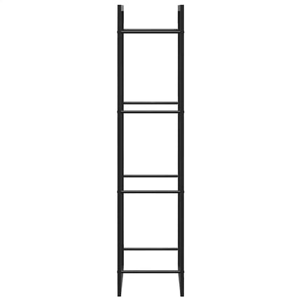 Vedställ matt svart 50x28x132 cm stål