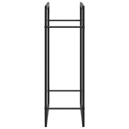 Vedställ matt svart 80x28x86 cm stål