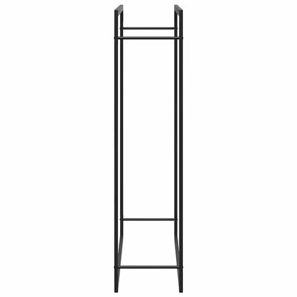 Vedställ matt svart 110x28x116 cm stål