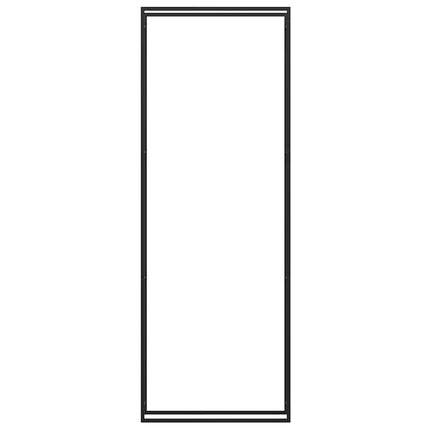 Vedställ matt svart 110x28x312 cm stål