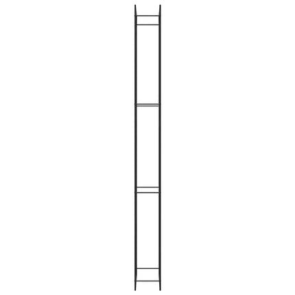 Vedställ matt svart 110x28x312 cm stål