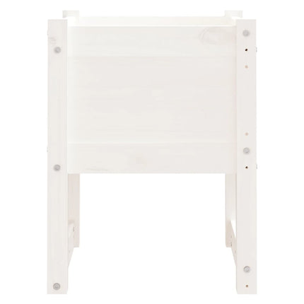 Odlingslåda vit 40x40x52,5 cm massiv furu