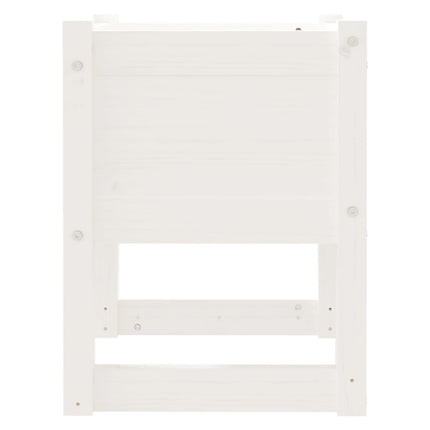 Odlingslåda vit 40x40x52,5 cm massiv furu