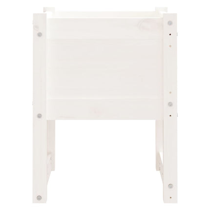 Odlingslådor 2 st vit 40x40x52,5 cm massiv furu