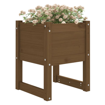 Skrivbord honungsbrun 40x40x52,5 cm massiv furu