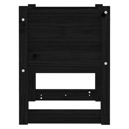 Odlingslådor 2 st Svart 40x40x52,5 cm massiv furu
