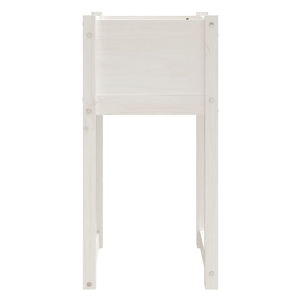 Odlingslåda vit 40x40x81 cm massiv furu