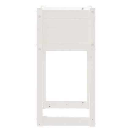 Odlingslåda vit 40x40x81 cm massiv furu