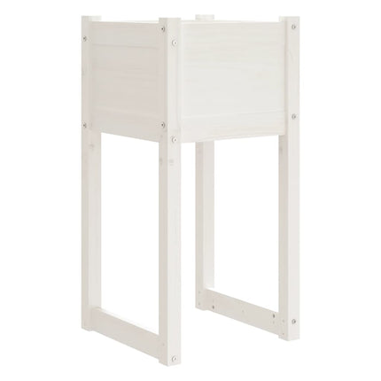 Odlingslådor 2 st vit 40x40x81 cm massiv furu